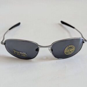 NWT Vintage 90's Rectangle Metal Sport Sunglasses (S. Silver)